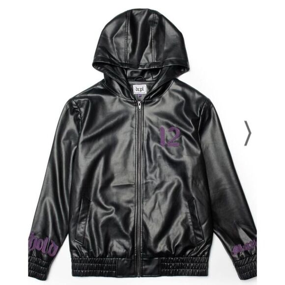 dcpl Vegan Leather Streetwear Jacket Black Men’s Size M - Picture 2 of 8